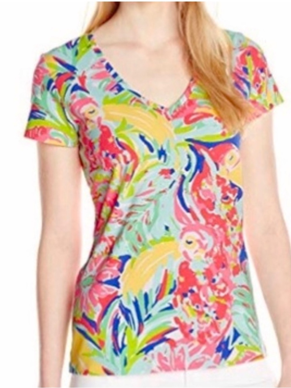 Lilly Pulitzer Michele short sleeve top in Casa Banana